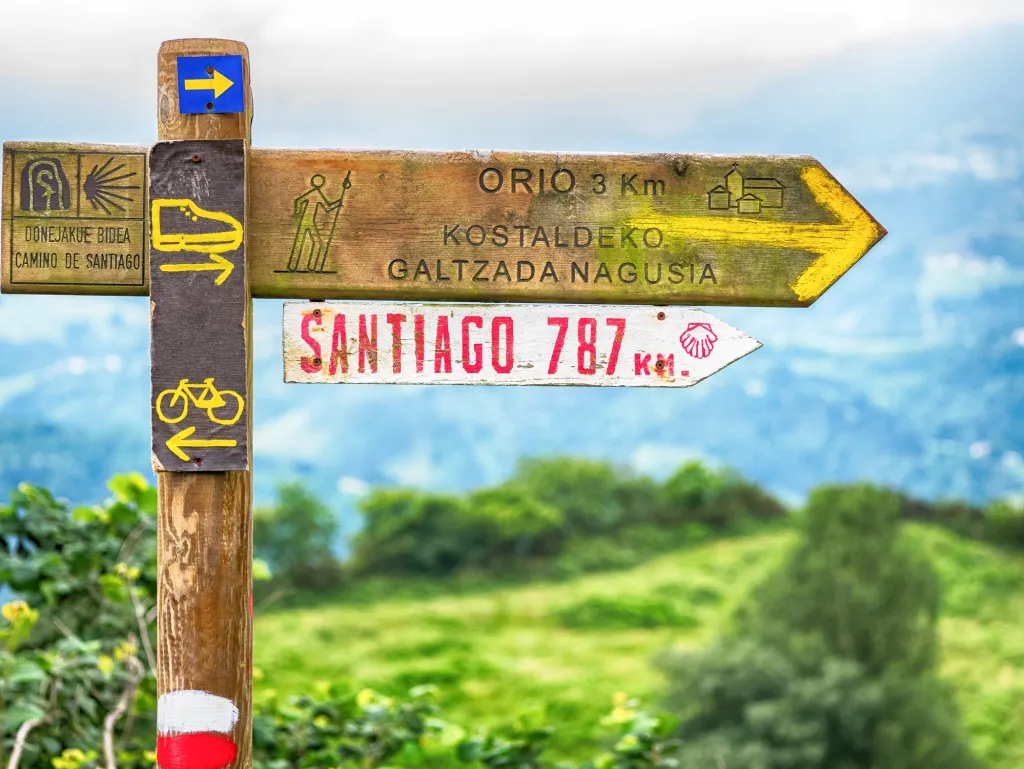 Camino route sign